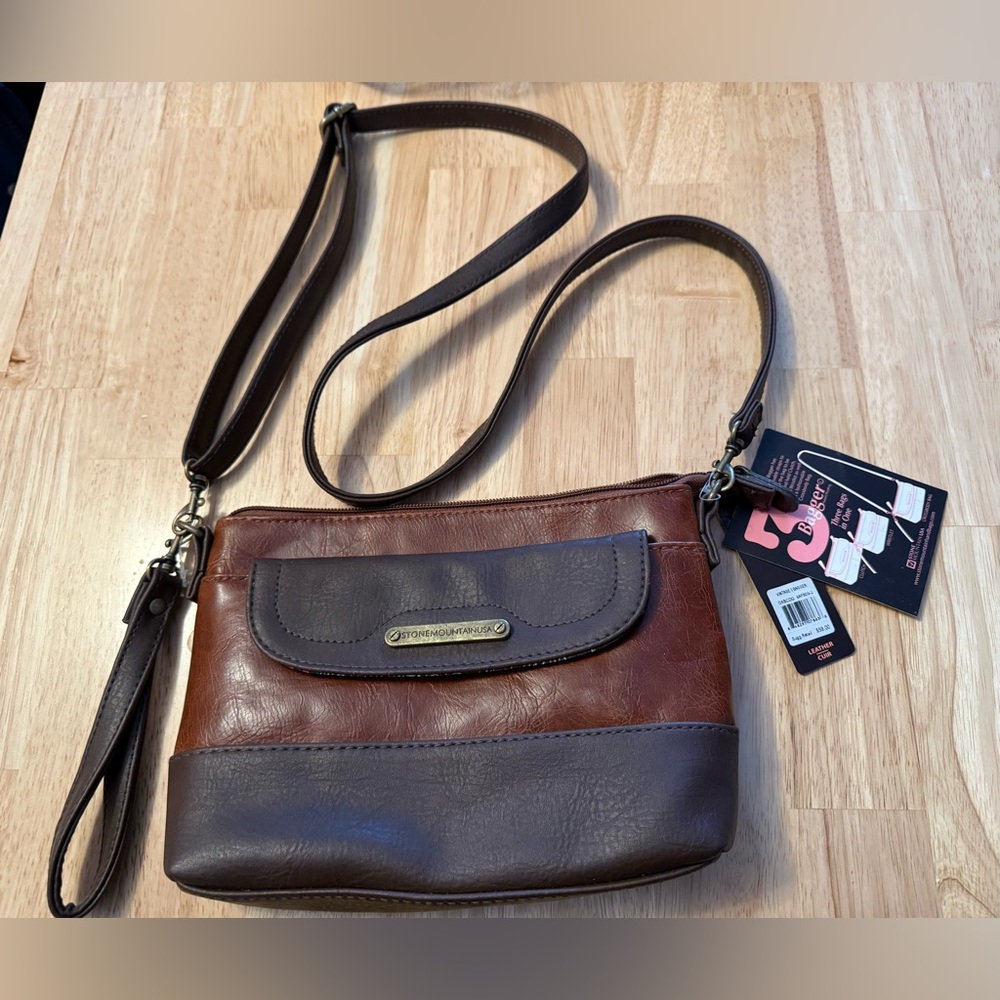 Stone Mountain Accessories Rich Brown Leather Crossbody Bag
NWT